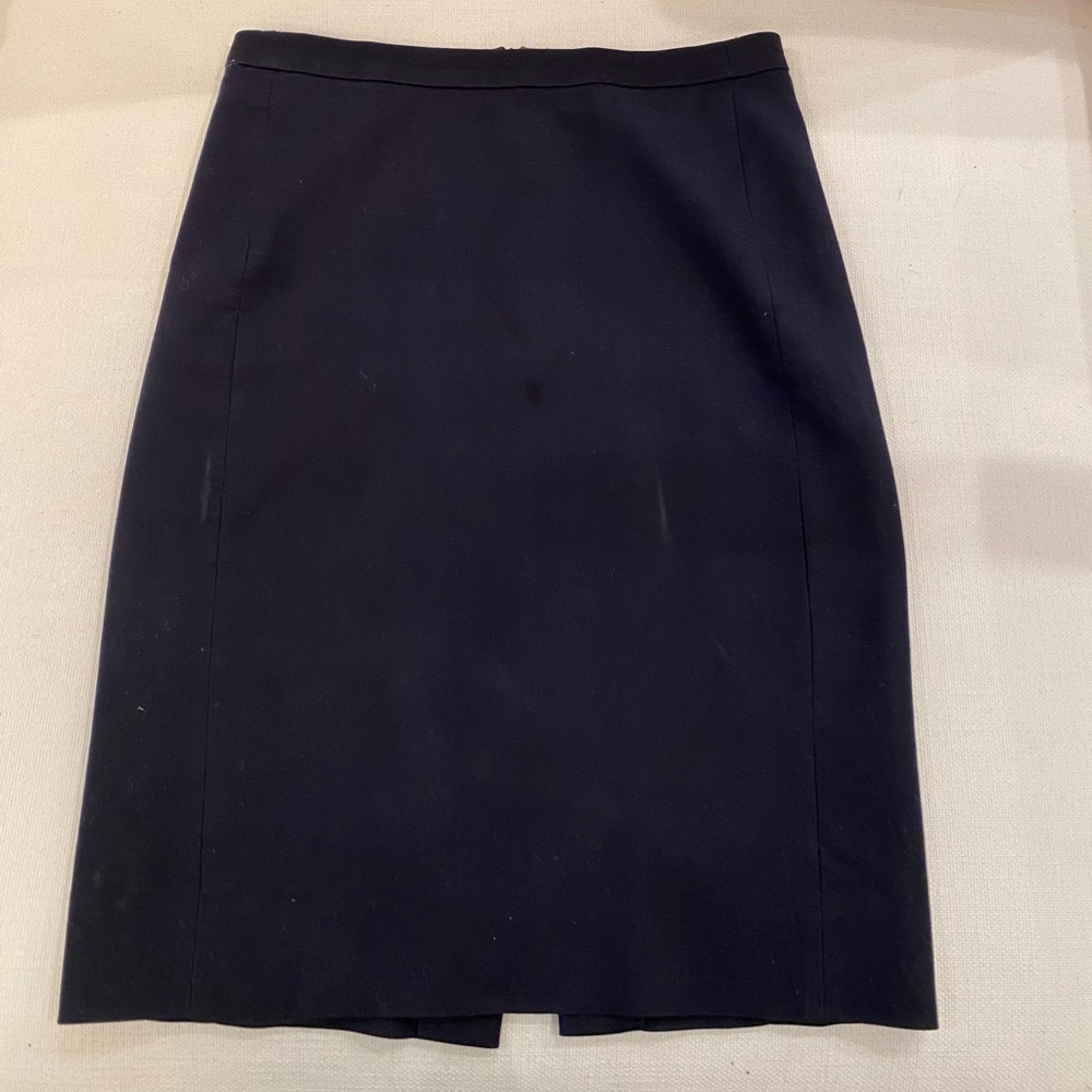 Navy J Crew Pencil Skirt